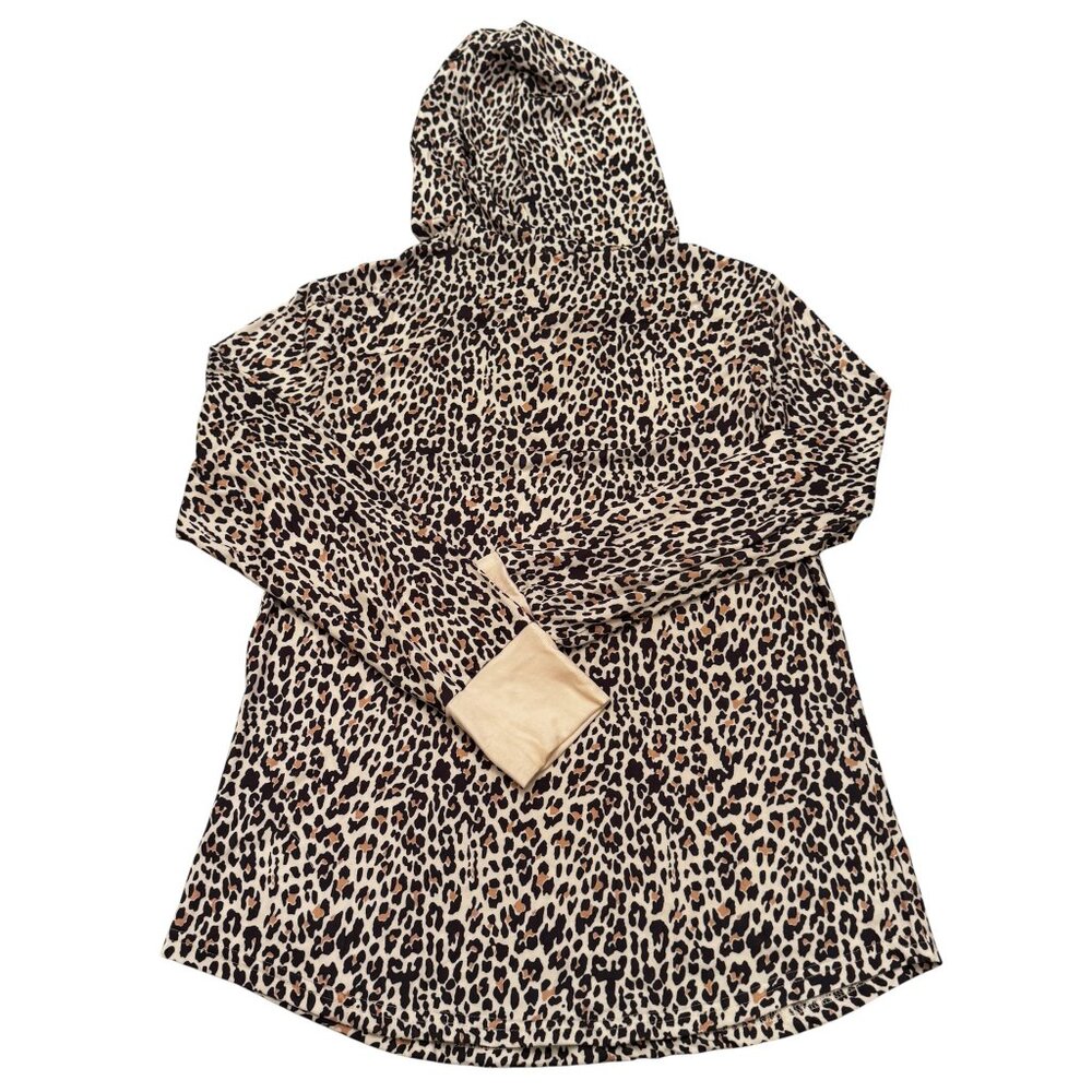 NWOT Jordann Jammies Leopard Animal Print Hooded Lounge Set XL - Picture 11 of 13